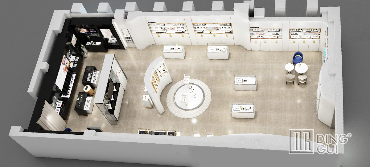High End Luxury Cosmetic Store Display Showcases