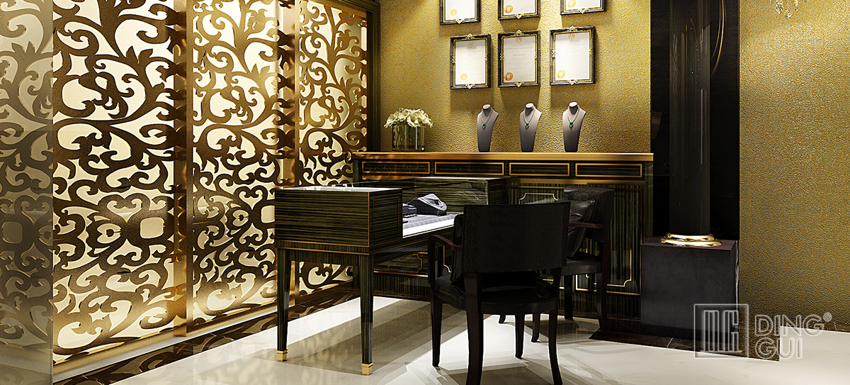 High End Luxury Jewelry Store Showcase